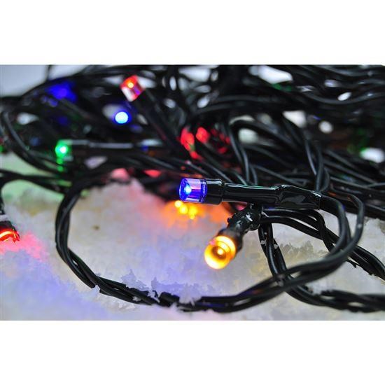 Solight LED venkovní vánoční řetěz,  100 LED,  10m,  přívod 3m,  8 funkcí,  časovač,  IP44,  vícebarevný3 