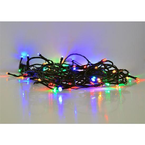 Solight LED venkovní vánoční řetěz,  100 LED,  10m,  přívod 3m,  8 funkcí,  časovač,  IP44,  vícebarevný1 