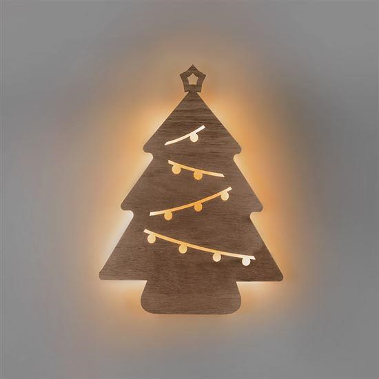 Solight LED nástěnná dekorace vánoční stromek, 24x LED, 2x AA8 
