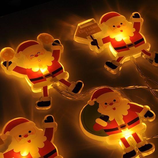Solight LED okenná reťaz - Santa, 6x LED, prísavná, 120cm, 2x AA2 