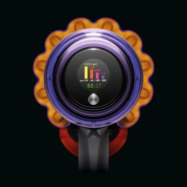 Dyson V15 Detect Absolute 2023,  vysavač,  14 cyklonů,  240 AW,  filtrace celého přístroje,  výdrž až 60 minut,  žlutá /  šedá3 