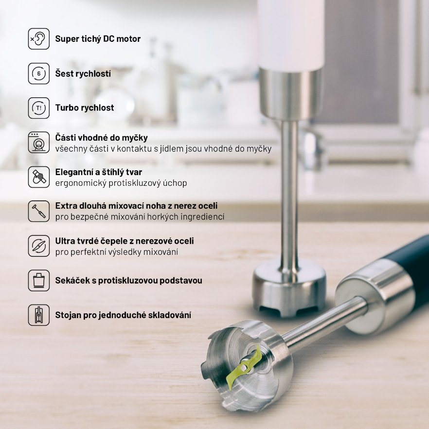 Lauben Stick Blender 800WT - tyčový mixér7 