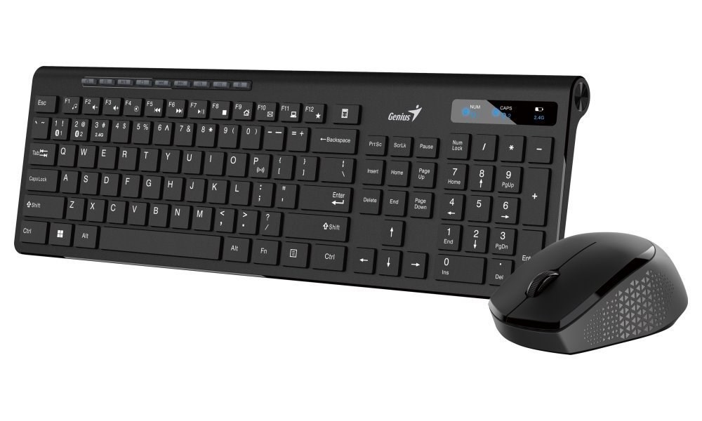 GENIUS set klávesnice+myš SlimStar 8230,  Bezdrátový set Bluetooth + 2, 4GHz,  USB,  CZ+SK layout,  černá1 