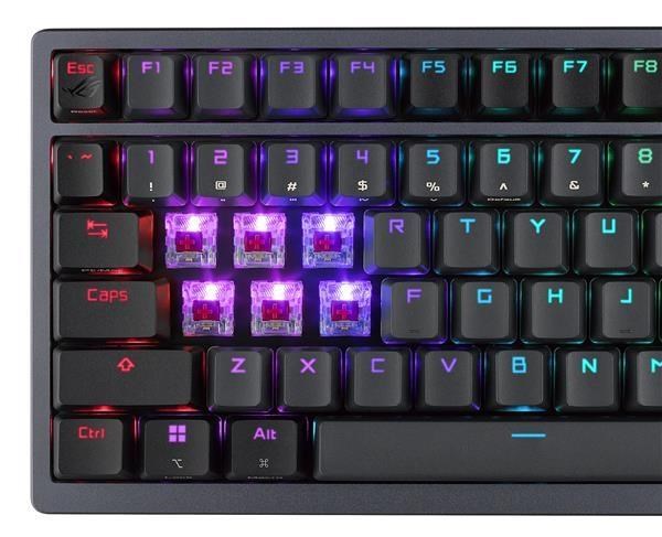 ASUS klávesnice ROG AZOTH,  mechanická,  Bluetooth,  US,  černá10 
