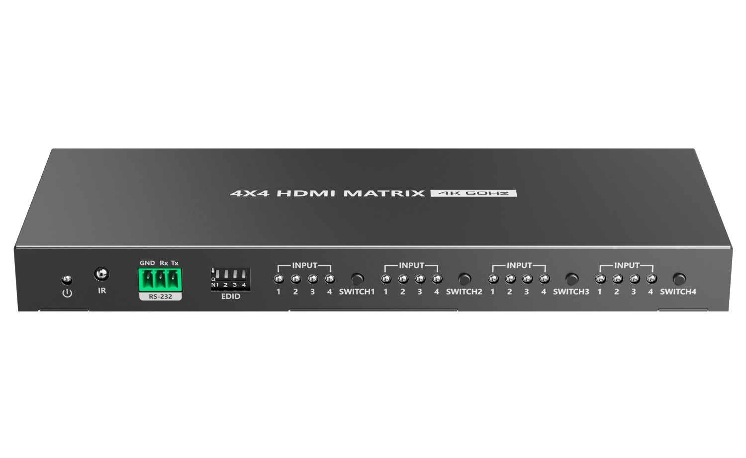 PremiumCord HDMI2.0 matrix switch 4:4 ,  rozlišení 4K@60Hz,  HDR YUV4:4:40 