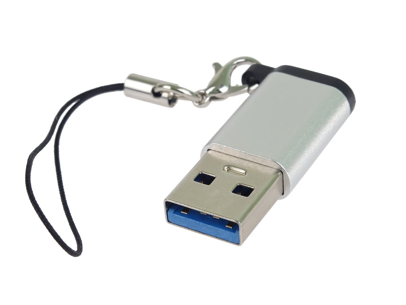 PremiumCord Adaptér USB3.0 A male - USB-C Female,  stříbrná s očkem na zavěšení1 