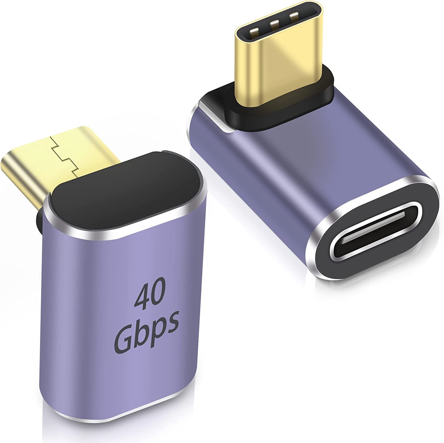 PremiumCord Adaptér USB-C na USB-C,  USB 4.0,  zahnutý 90°0 