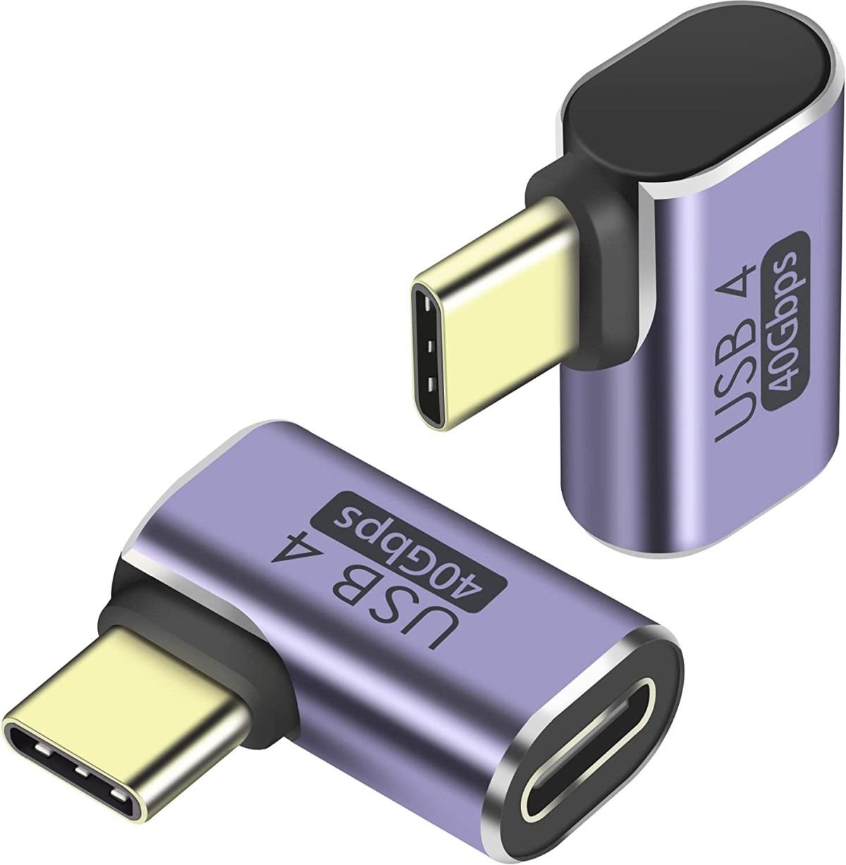 PremiumCord Adaptér USB-C na USB-C,  USB 4.0,  zahnutý 90°0 