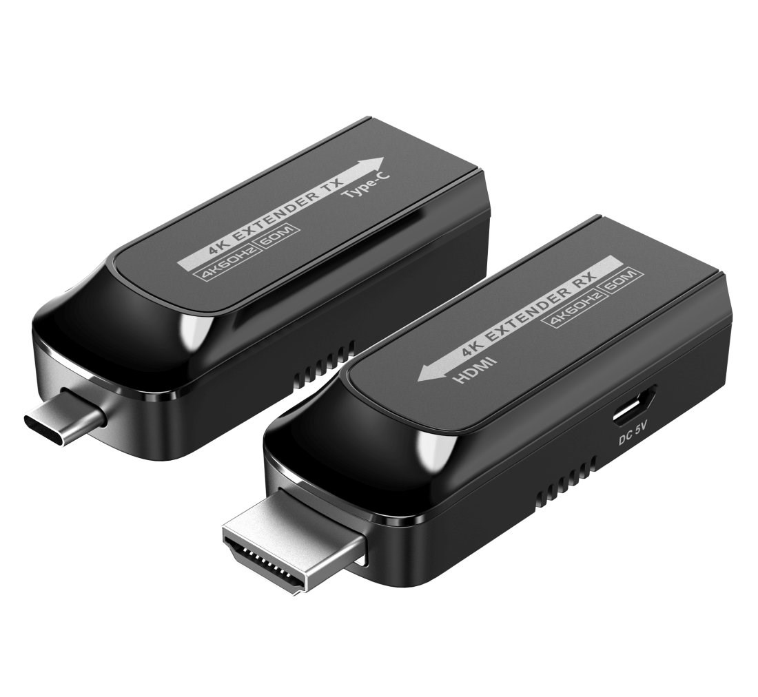 PREMIUMCORD USB-C na HDMI extender přes Cat5e/ 6/ 6a 4K@60Hz na 60m0 