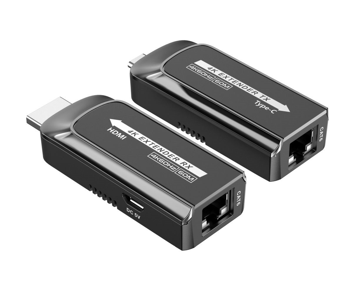 PREMIUMCORD USB-C na HDMI extender přes Cat5e/ 6/ 6a 4K@60Hz na 60m1 