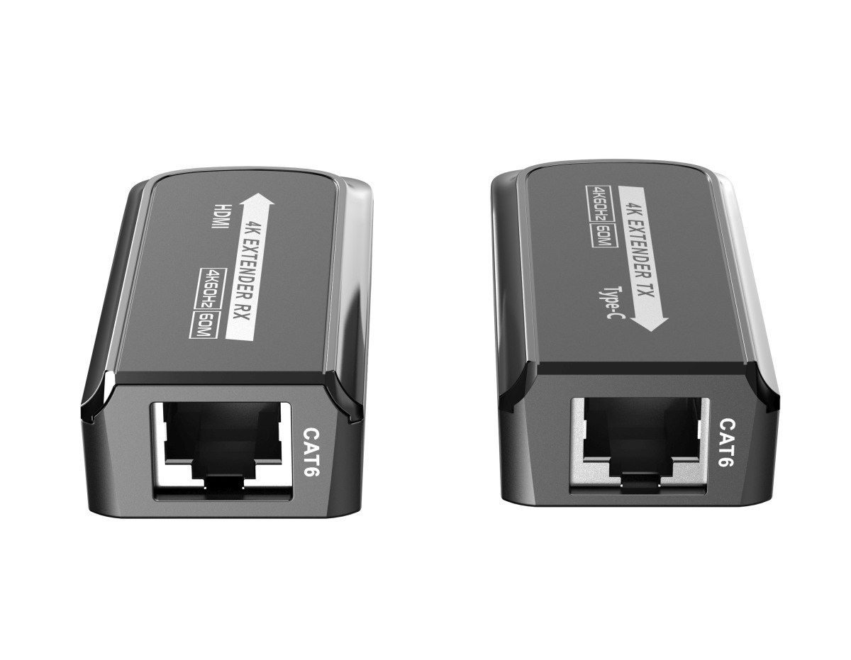 PREMIUMCORD USB-C na HDMI extender přes Cat5e/ 6/ 6a 4K@60Hz na 60m2 