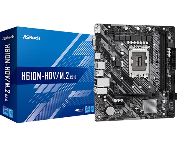 ASRock MB Sc LGA1700 H610M-HDV/ M.2 R2.0,  Intel H610,  2xDDR4,  1xDP,  1xHDMI,  1xVGA,  mATX0 