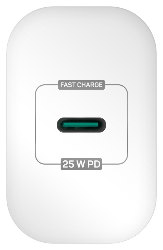 CONNECT IT Voyager2 nabíjecí adaptér 1×USB-C,  25W PD,  bílá1 