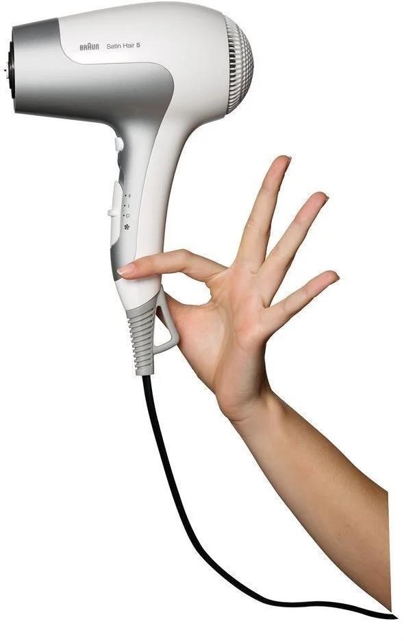 Braun Satin Hair 5 HD580 fén,  2500 W,  2 rychlosti,  3 teploty,  závěsné očko,  bílý3 