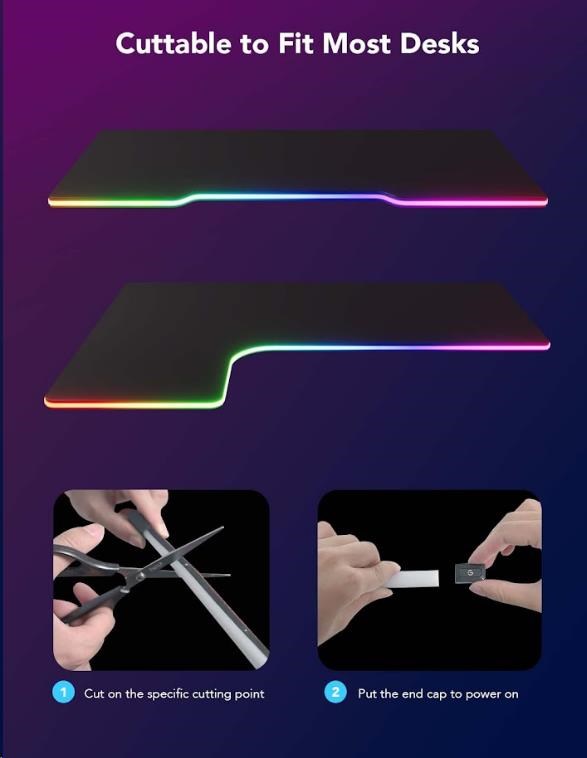 Govee Neon RGBIC LED podsvícení pro stůl3 