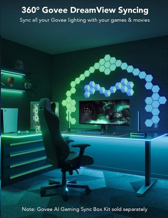 Govee Neon RGBIC LED podsvícení pro stůl5 