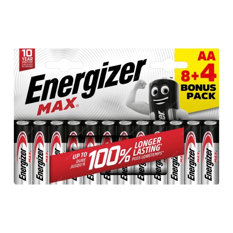 Energizer LR6/ 12 Max AA 8+4 zdarma0 
