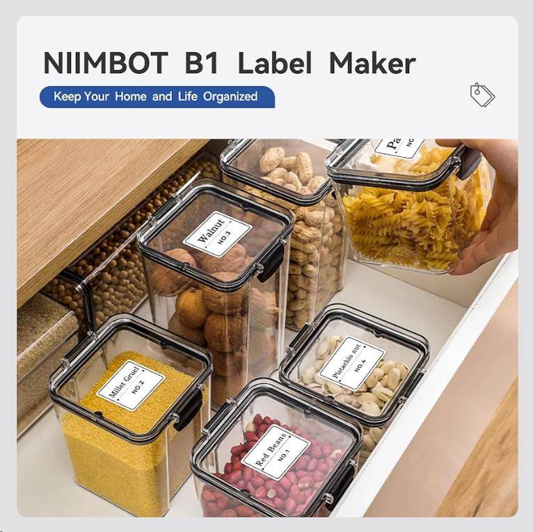 Niimbot Tiskárna štítků B1 Smart,  grey + role štítků 210ks5 