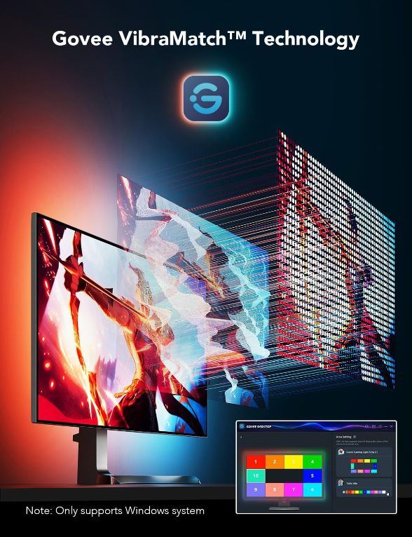 Govee Dreamview G1 Smart LED podsvícení monitoru 27-341 