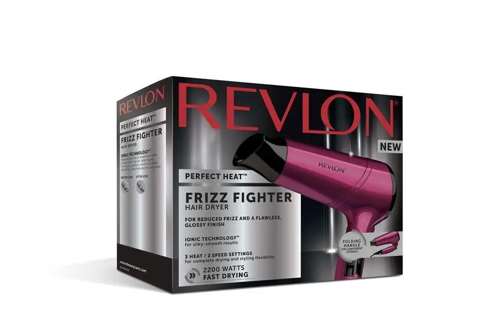 Revlon RVDR5229E FRIZZ FIGHTER fén na vlasy,  2200 W,  cestovní,  2 rychlosti,  3 teploty,  ionizace,  studený vzduch4 