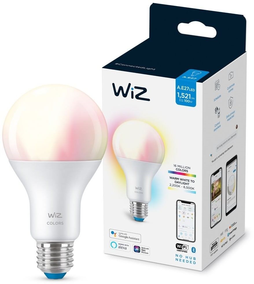 PHILIPS WiZ Wi-Fi BLE 100W  A67 E27 - stmívatelná,  nastavitelná teplota barev,  barevná0 