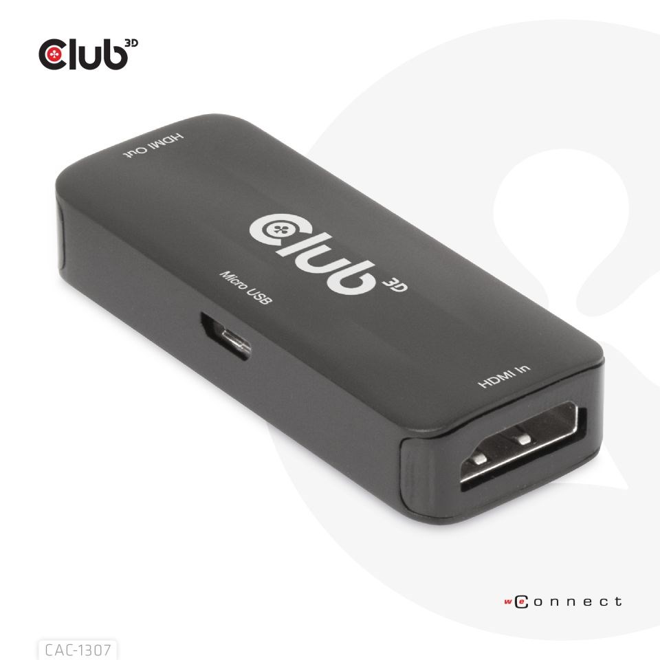Club3D Adaptér aktivní HDMI 4K60Hz (F/ F),  černá1 