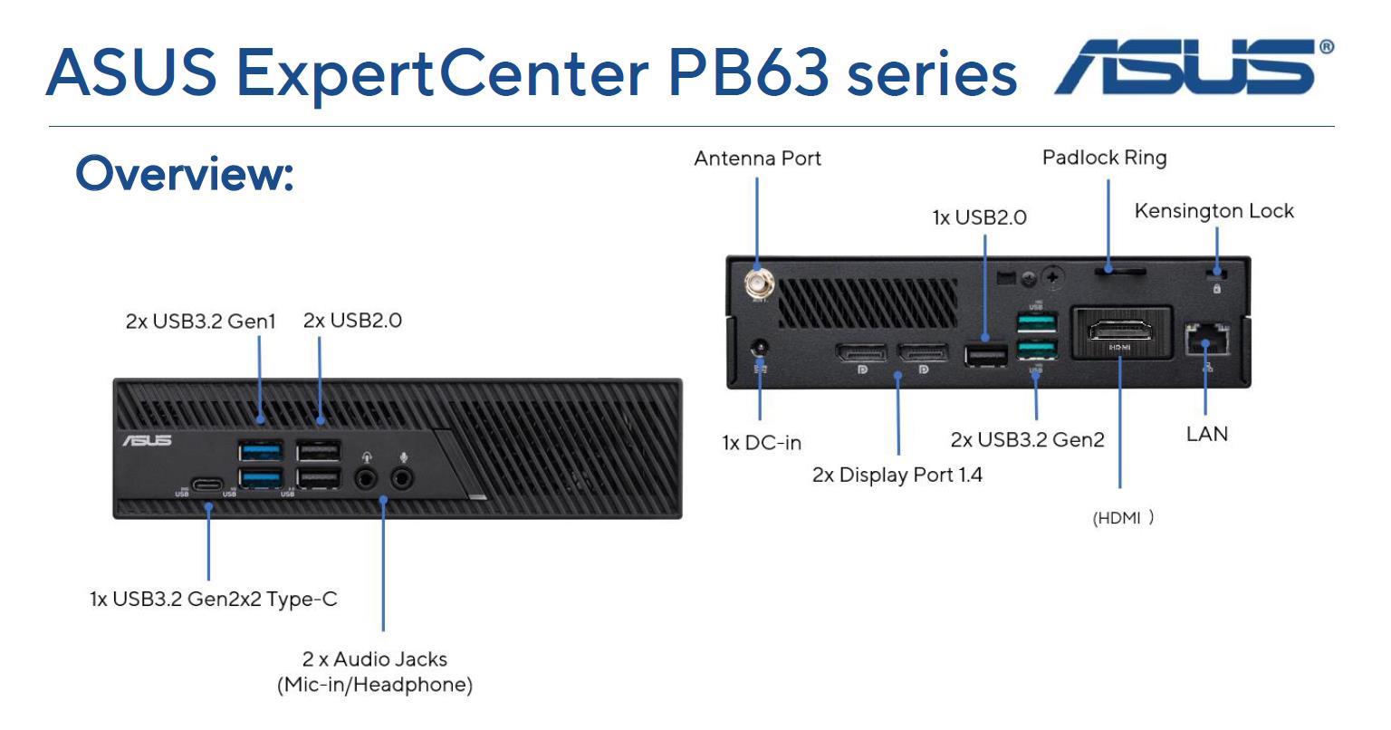 ASUS PC PB63-B5047MH i5-13400 6core 4.6GHz 16GB 512GB WIFI DP HDMI bez OS6 