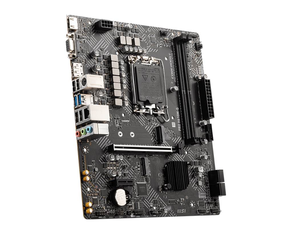 MSI MB Sc LGA1700 PRO H610M-G,  Intel H610,  2xDDR5,  1xDP,  1xHDMI,  1xVGA,  mATX1 