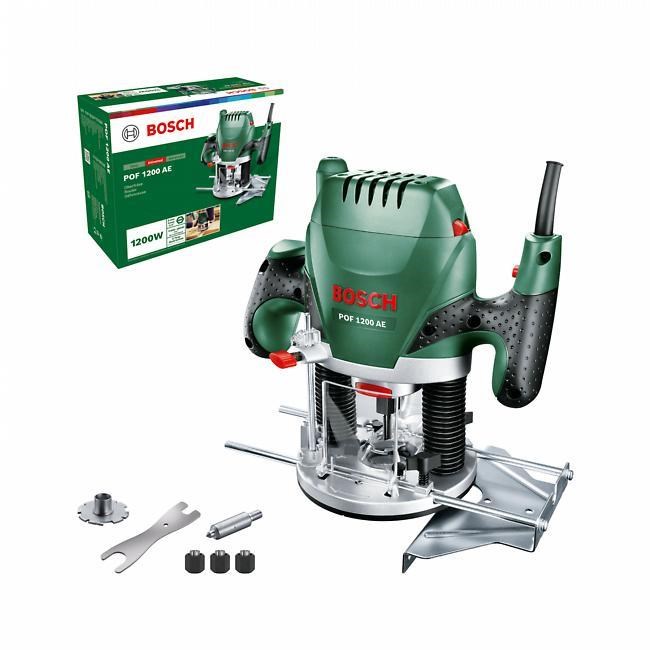 Bosch POF 1200 AE horní frézka,  1200 W,  Softgrip,  předvolba otáček,  aretace vřetena0 