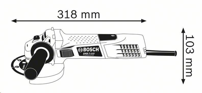 Bosch GWS 7-125,  Professional,  Úhlová bruska0 