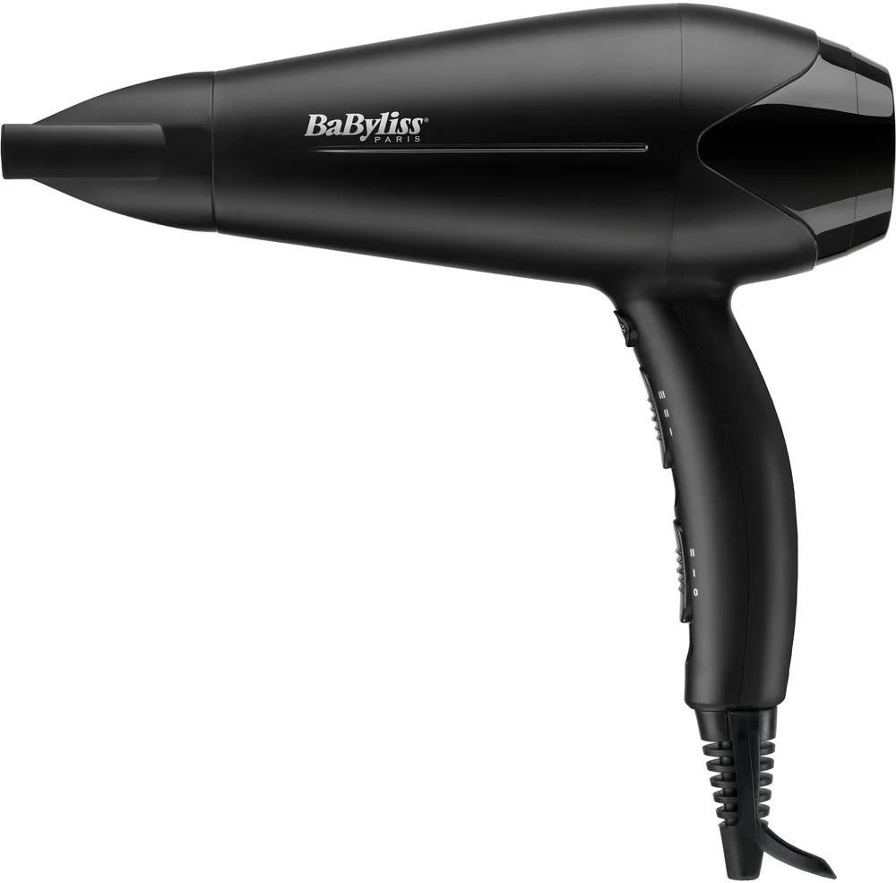 BaByliss D563DE fén,  2100 W,  2 rychlosti,  3 teploty,  studený vzduch,  s difuzérem,  černý1 