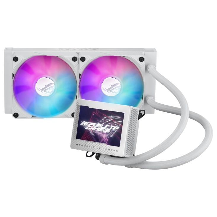 ASUS vodní chladič CPU AIO ROG RYUJIN III 240 ARGB WHITE,  2x120mm,  LGA1851,  AM52 