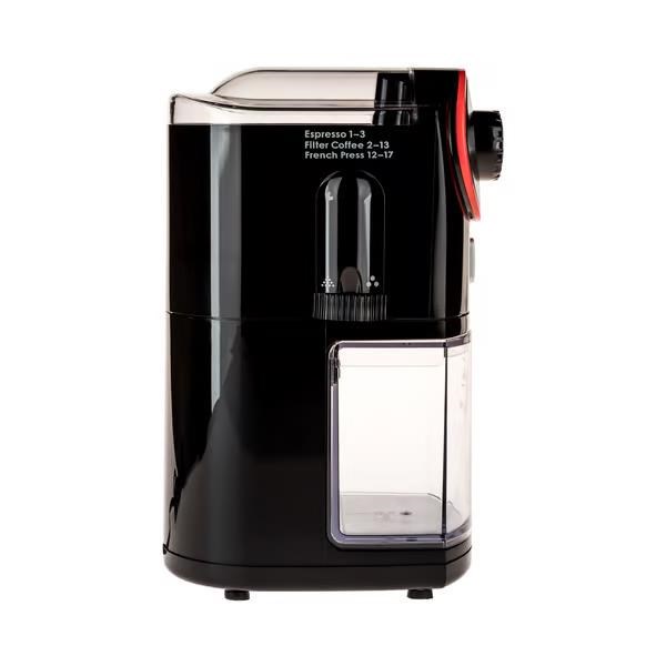 Melitta Molino mlýnek na kávu,  100 W,  17 hrubostí mletí,  zásobník na 200 g,  černý /  červený2 