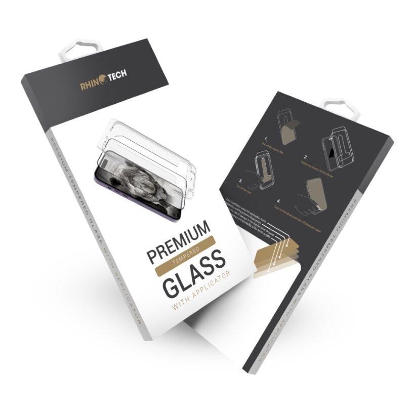 RhinoTech Tvrzené ochranné 2.5D sklo s aplikátorem pro Apple iPhone 14 Pro4 