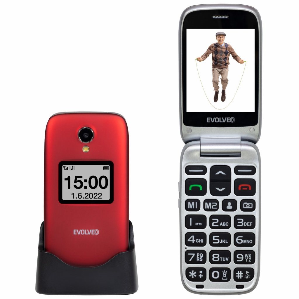 EVOLVEO EasyPhone FS,  vyklápěcí mobilní telefon 2.8