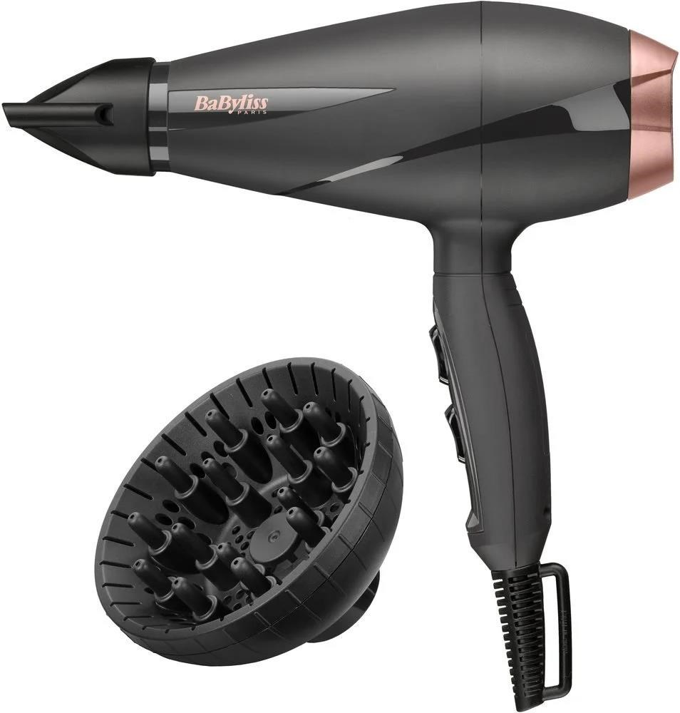 BaByliss 6709DE fén, 2100 W, 2 rychlosti, 3 teploty, studený vzduch, ionizátor, difuzér, černý1 