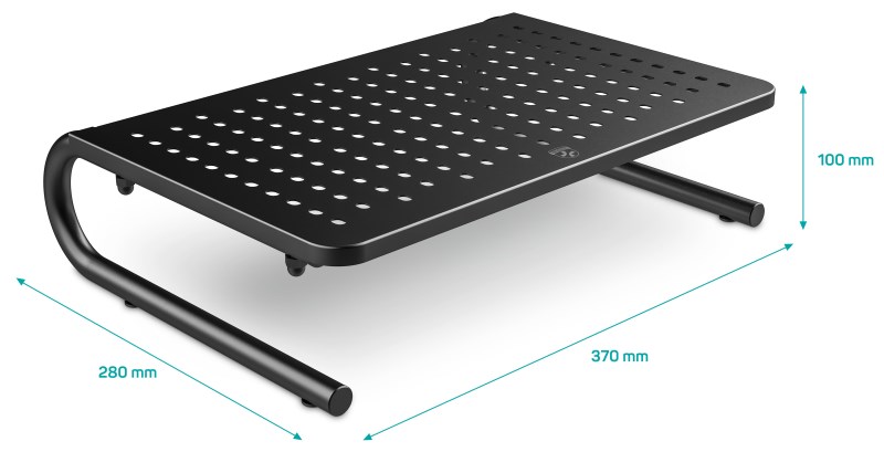 CONNECT IT Podstavec pod monitor/ notebook For Health,  černá2 