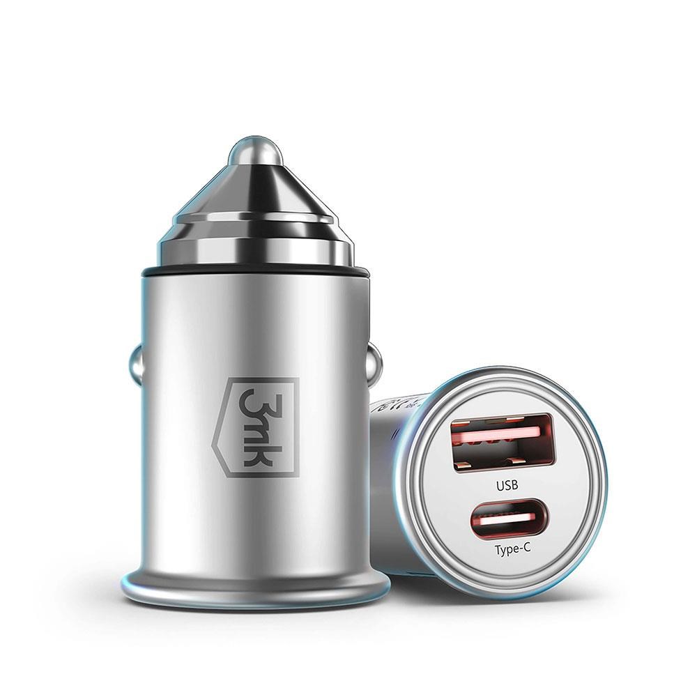 3mk nabíječka do auta - Hyper Car Charger 45W,  1x USB + 1x USB-C (PD)1 