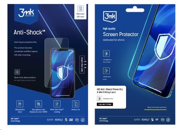 3mk All-Safe - AIO fólie Anti-shock Full Wet Fitting Phone,  5 ks0 
