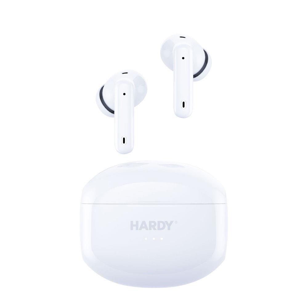 3mk bezdrátová stereo sluchátka HARDY LifePods Pro,  stereo,  nabíjecí pouzdro,  bílá3 