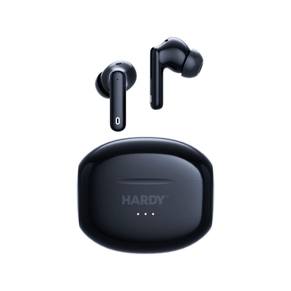 3mk bezdrátová stereo sluchátka HARDY LifePods Pro,  stereo,  nabíjecí pouzdro,  černá3 