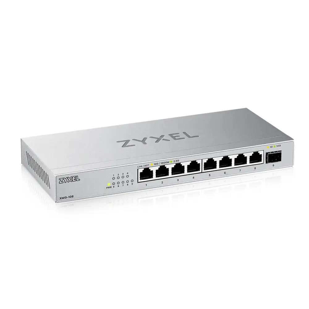 Zyxel XMG-108 8 Ports 2, 5G + 1 SFP+,  8 ports 100W total PoE++ Desktop MultiGig unmanaged Switch0 