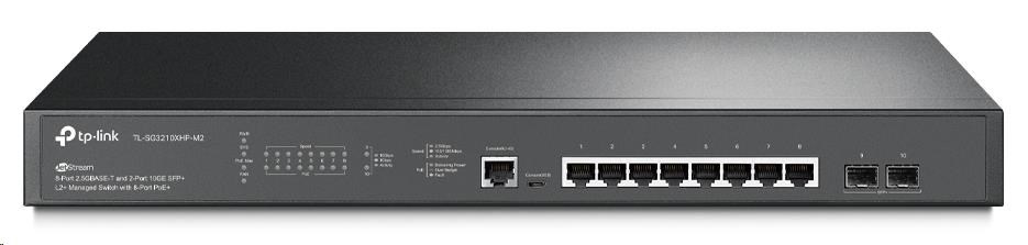 TP-Link OMADA JetStream switch SG3210XHP-M2 (8x2x5GbELAN,  2xSFP+, 8xPoE+,  240W,  2xConsole)1 
