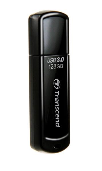 TRANSCEND Flash disk 128GB JetFlash®700,  USB 3.0 (R:90/ W:40 MB/ s) čierna2 