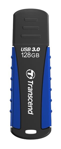 TRANSCEND Flash disk 128GB JetFlash®810,  USB 3.0 (vodotesný,  nárazuvzdorný) (R:90/ W:40 MB/ s) čierna/ modrá1 