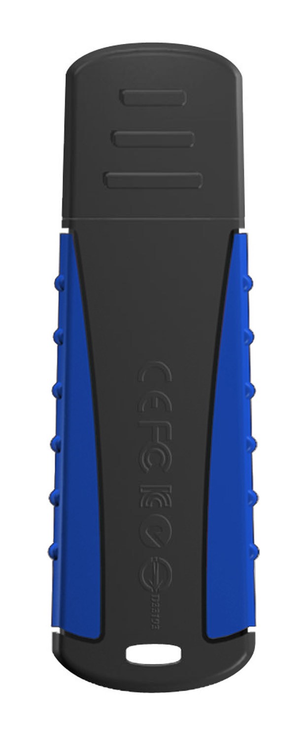 TRANSCEND Flash disk 128GB JetFlash®810,  USB 3.0 (vodotesný,  nárazuvzdorný) (R:90/ W:40 MB/ s) čierna/ modrá3 