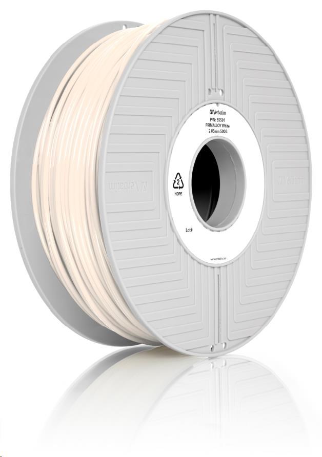 VERBATIM Filament pre 3D tlačiarne PRIMALLOY 2.85mm, 72m, 500g biela5 