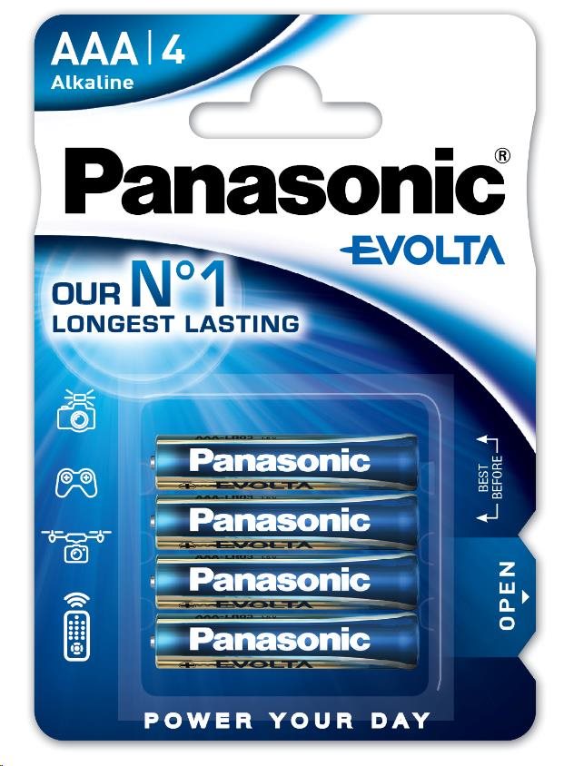 PANASONIC Alkalické baterie EVOLTA Platinum LR03EGE/ 4BP AAA 1, 5V (Blistr 4ks)0 