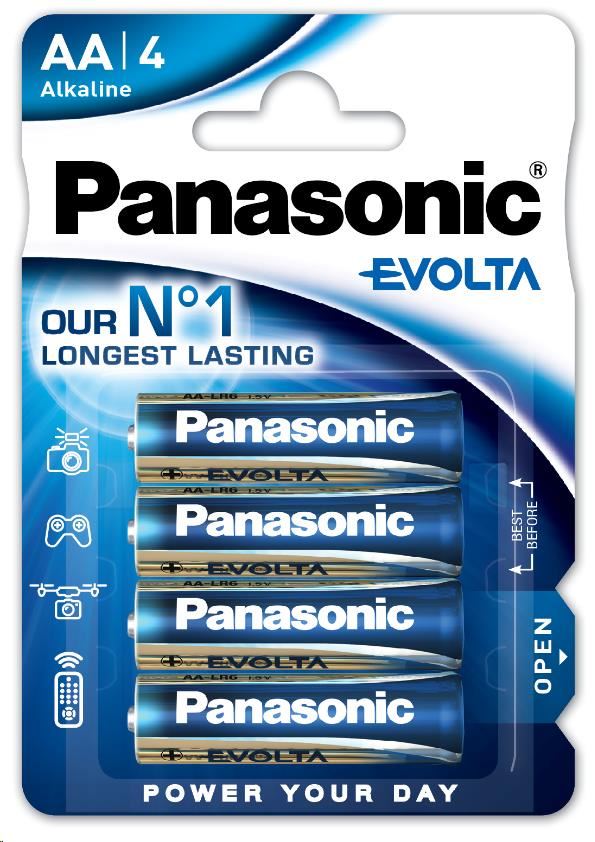 PANASONIC Alkalické baterie EVOLTA Platinum LR6EGE/ 4BP AA 1, 5V (Blistr 4ks)0 