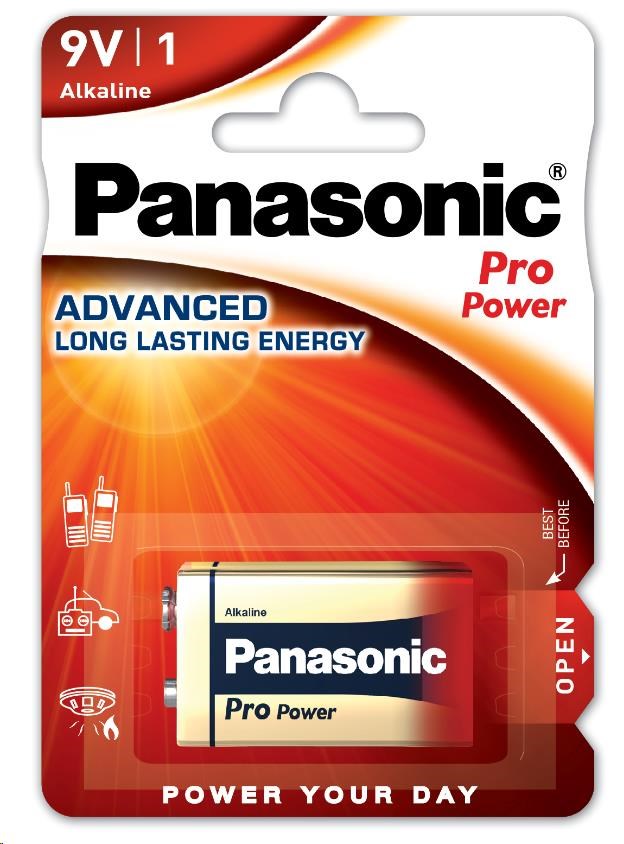 PANASONIC Alkalické baterie Pro Power 6LF22PPG/ 1BP 9V (Blistr 1ks)0 
